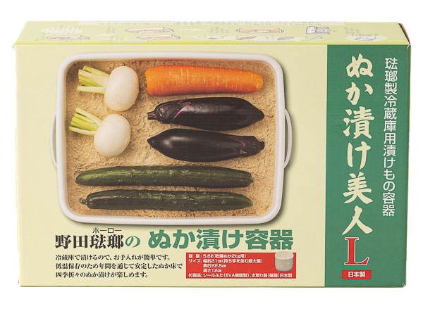 野田琺瑯 ぬか漬け美人L パッケージ